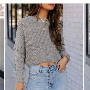 NWT CROPPED SWEATER in RUST